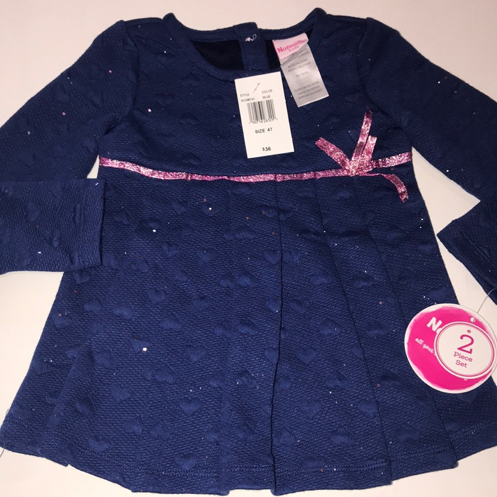 Nannette Kids Long Sleeve Peplum Top NWT size 4T